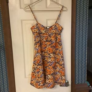 H&M Divided Short Dress Sleeveless Floral Size XS